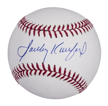 Sandy Koufax Single Signed OML Manfred Baseball (PSA/DNA GEM MT 10)